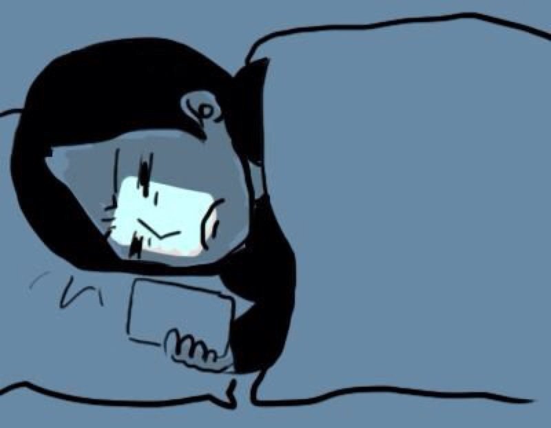 공감 스마트폰 저녁 누워서 