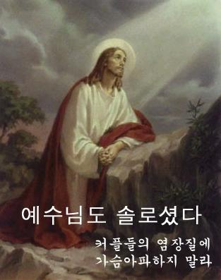 솔로  커플  모솔  모쏠  모태솔로  쏠로 예수님도 솔로셨다  커플들의 염장질에 가슴아파하지 말라  예수