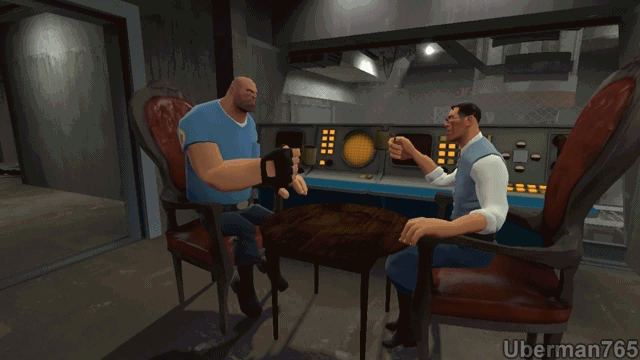 TF2 팀포트리스2 게리모드 헤비 메딕 밥상뒤엎기 분노