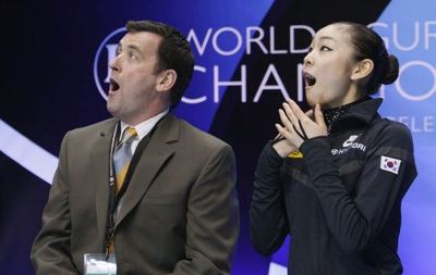 김연아 초키와 함께 점수 보면서 놀라는 장면 여신 연아킴