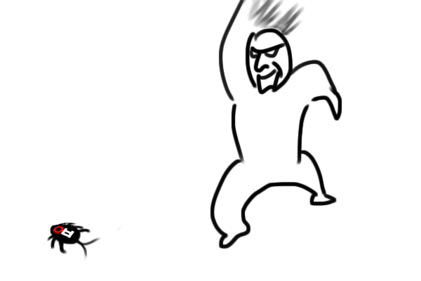 박멸  벌레  파리채 퍽 벌레 잡는