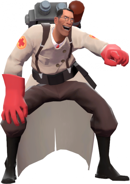 TF2 팀포트리스2 메딕 놀림 비웃음 남의불행은곧나의행복 PNG