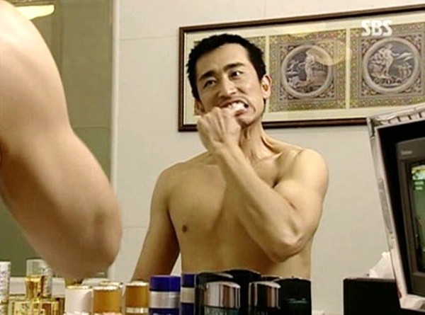 차인표 분노의 양치질 분노 레전드 짤방 방송 화면 양치