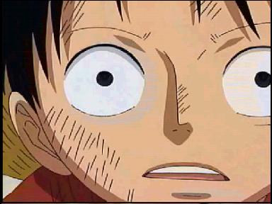 황당 놀람 원피스 루피 표정 만화 밀집모자 해적 멍 얼빠진 정신이 혼미해진다