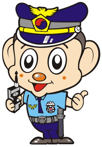 포돌이 캐릭터 디자인 경찰 철컹 오리지널 철컹철컹 잡았다