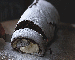 롤케익 음식 위꼴 빵 자르는 순간 움짤 케이크 케익 케잌