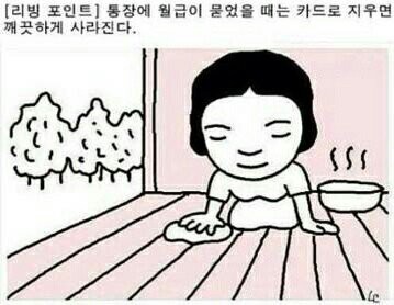 통장에 월급이 묻었을 때는 카드로 지우면 깨끗하게 사라진다 리빙 포인트