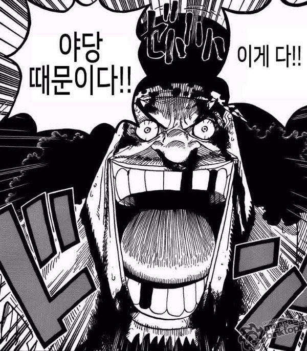 원피스 만화 애니 야당때문이다 이게 다 야당 때문이다 정치 새누리 자유당 바른정당 쓰레기 패러디