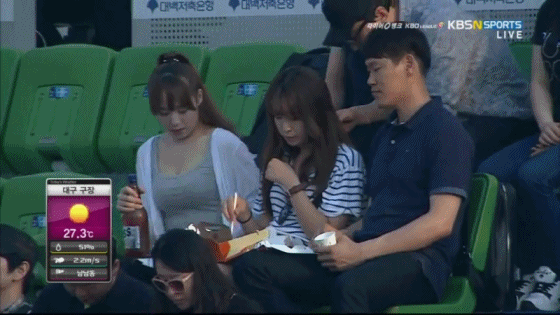 야구장 응원 응원녀 레전드 좋은 경기장 야구