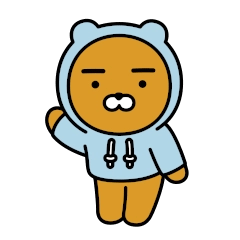 카카오톡 카카오프렌즈 kakao friends 움짤 라이언 인사 손흔드는