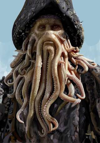 오징어 캐리비안 해적 선장 영화 못생김