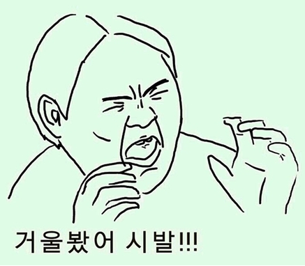 오징어 거울 못생김 갑오징어 얼굴 꼴뚜기 얼굴 모습