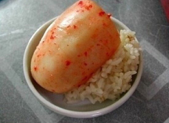 부부싸움 뒷날 총각김치 밥 반찬 안습