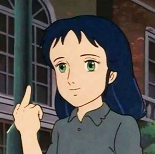 만화 애니 손가락욕 욕설 욕 중지 뻑큐 박규 아이 소녀 욕하는 장면 병맛짤