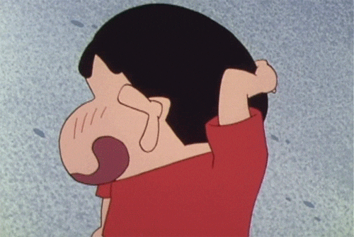 짱구 아니뭘 이런걸 발그레 부끄러워 창피 신짱구 머리글적