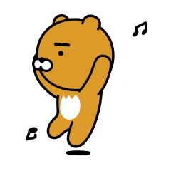 신나 춤  카톡 카카오 카카오프렌즈 라이언 좋아 최고