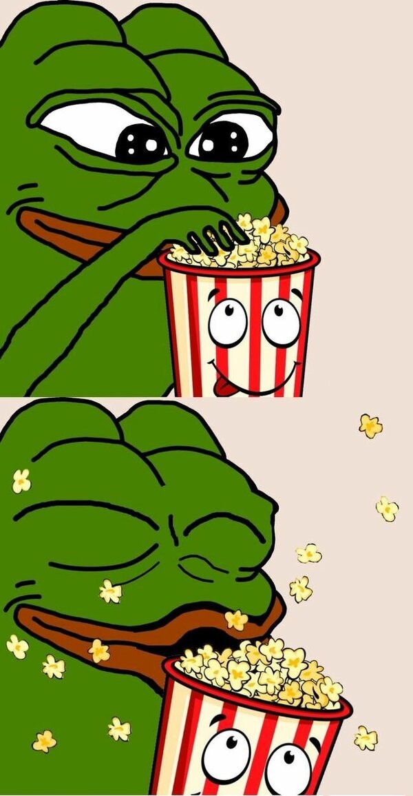 팝콘 구경 시건 불구경 싸움 싸움구경 기대 팝콘각 개구리 개구리짤