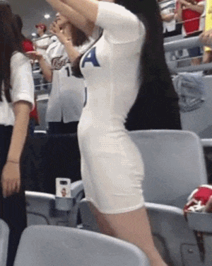 야구 야구장 응원녀 응원 USA 몸매 레전드 예쁜 여자