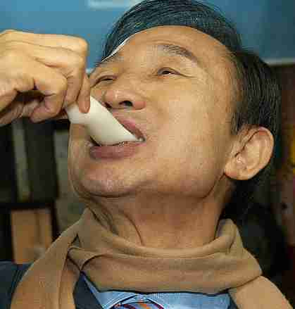 이명박 가래떡 먹방 거짓말 사기