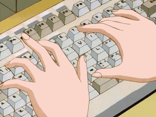 키보드 타자 치는 손동작 모습 악플 자판