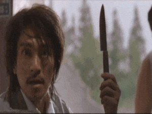 쿵푸허슬 주성치 칼 던지기 병맛