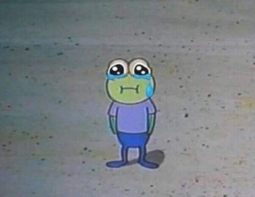 슬개짤 슬픈 개구리 눈물 혼자 홀로 외로움