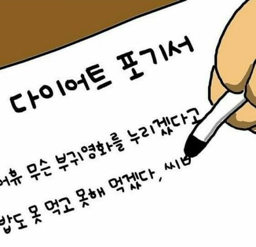 다이어트 포기 부귀영화 돼지 분노 포기서 살빼기