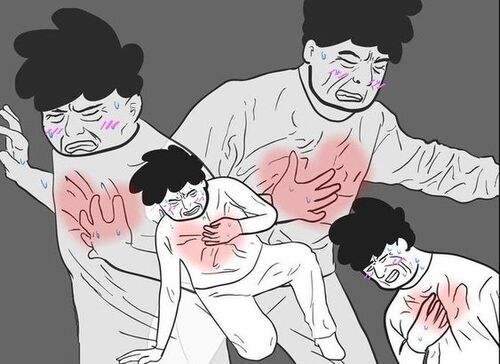 심쿵 심장 사랑 반함 충격 하트 고백