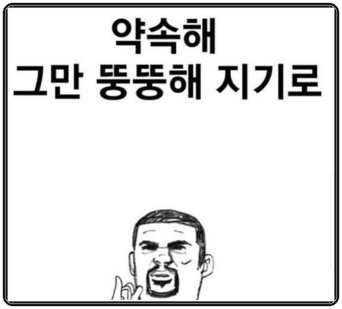 약속해 그만 뚱뚱해 지기로 다이어트 뚱보 뚱뚱이 운동 돼지