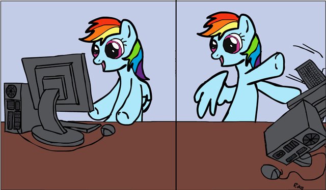 개빡침 분노 격분 짜증 딥빡 컴퓨터 던짐 포니