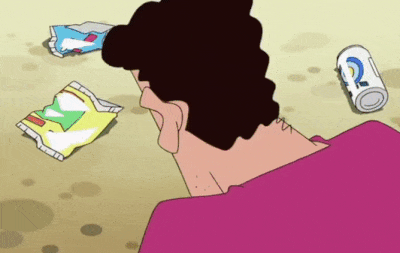 짱꾸아빠 짱구 빛나는 샤뱡 뒤돌아 보는 부끄러워하는 부끄럼