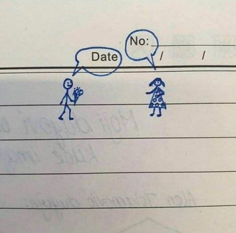 데이트 노 꺼져 솔로 고백  Date NO 공책