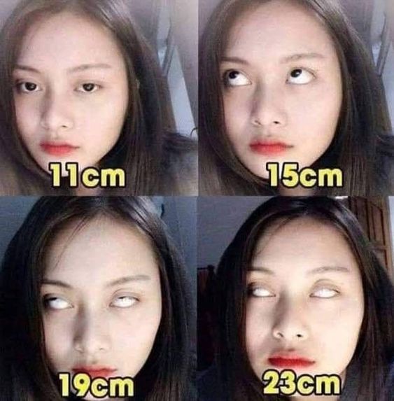 사이즈 여자 표정 변화 11cm 15cm 19cm 23cm