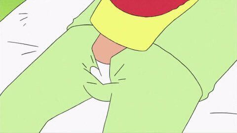 짱구 급소 고통 아빠 남자 아픔