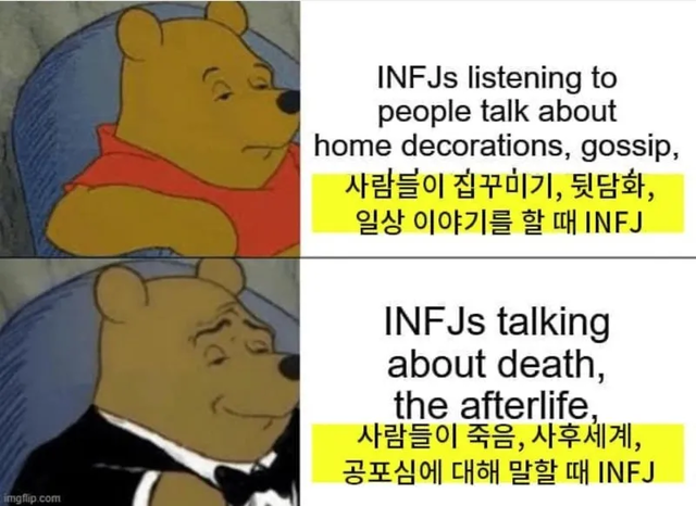 INFJ MBTI 성격 유형 취향 mbti짤 mbti짤방 mbti타입