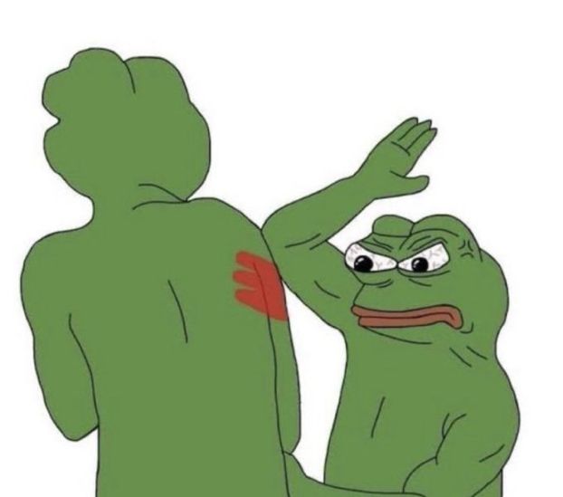 등짝 스매싱 슬개짤 개구리 슬픈개구리 아이고 인간아