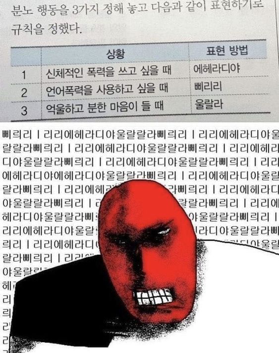 에헤라디야 삐리리 울랄라 분노 폭력 언어폭력 억울 분한마음 빡침 욕설