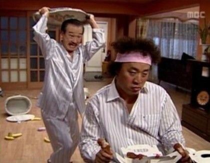 거침없이 하이킥 정준하 이순재 머리를 치는 장면