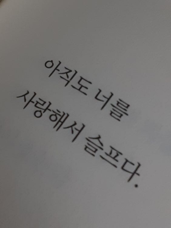 아직도 너를 사랑해서 슬프다