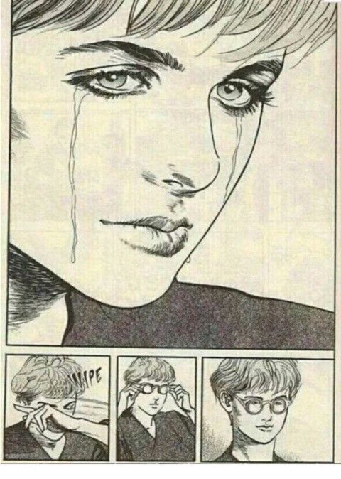 눈물 만화 안경