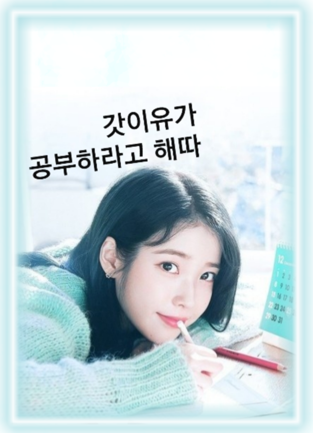 아이유 공부 갓이유