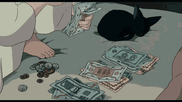 키키 머니 돈 현금 돈세는짤