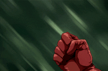 원펀맨 음속 주먹 급소 고통 남자 한방