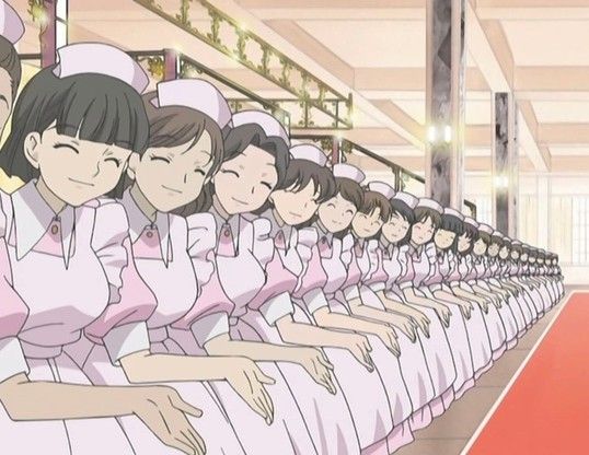 레드카펫 단체 여자 만화 덕후 오덕 이쪽으로 어서오세요 안내 손님