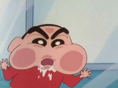 포상 짱구 침흘리는 침흘림 집중 좋아 할짝