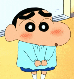 짱구 인사 발그레 죄송합니다 사과