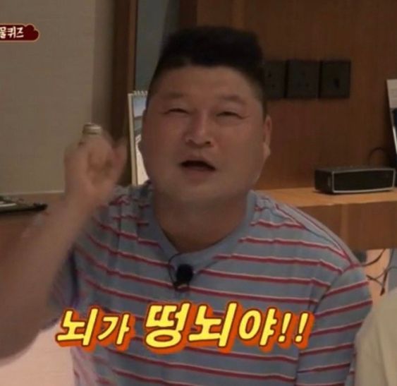 뇌가 떵뇌야 강호동 똥뇌 머리에 똥 머리 뇌 두개골 텅비어