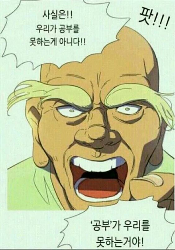 사실은 우리가 공부를 못하는게 아니다 공부가 우리를 못하는거야
