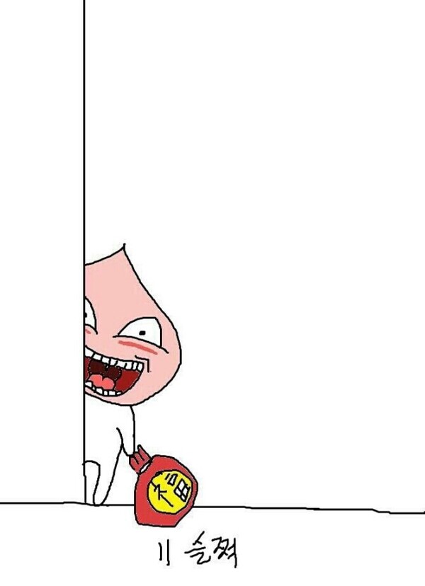 새해 복 흑화 사악 표정 어피치 복주머니  슬쩍 카카오 복받으세요 새해짤 새해인사