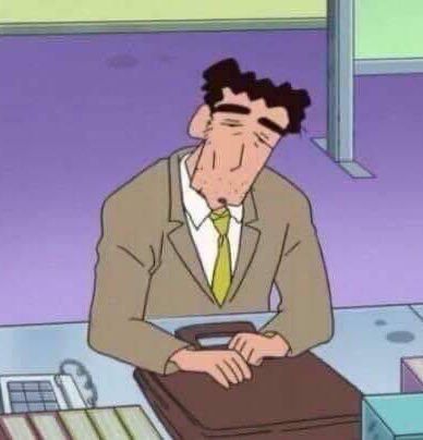 짱구아빠 짱구 아빠 직장 직장인 사무실 퇴근 사직 사직서 지침 힘듬